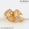 91891 Xuping 18k plated copper alloy hoop earring without zircon